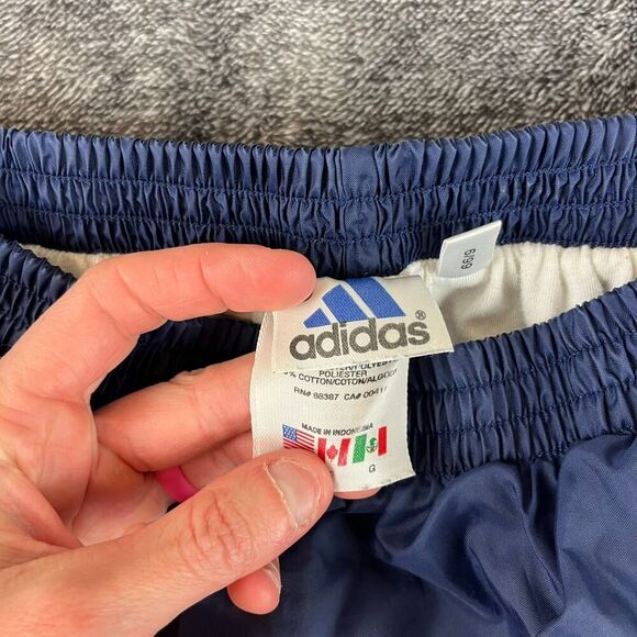 Adidas Y2K Tearaway Span Button Lined Track Pants Nylon Blue Trefoil Men's L - Picture 3 of 16